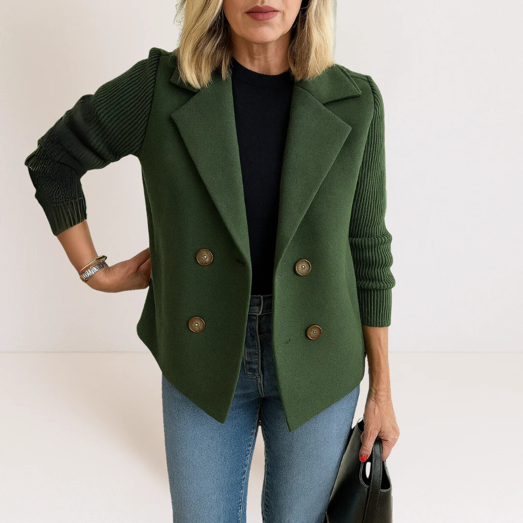Martine™ | Chaqueta elegante con mangas de punto