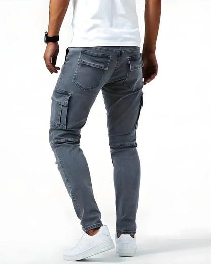 Pantalón Cargo Marino Elástico