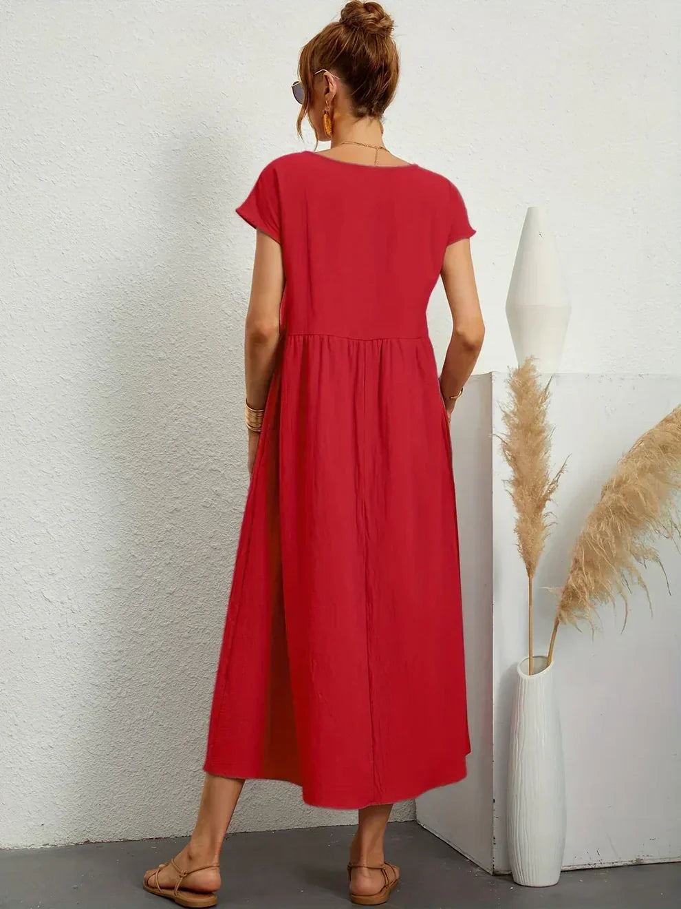 Gabriela™ | Vestido midi fluido de elegancia atemporal