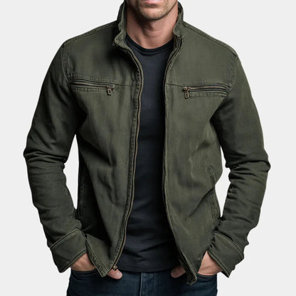 LUIS | Chaqueta de algodón con cremallera