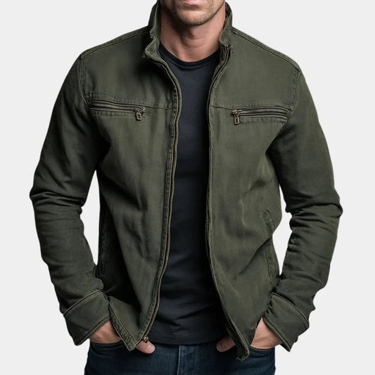 LUIS | Chaqueta de algodón con cremallera