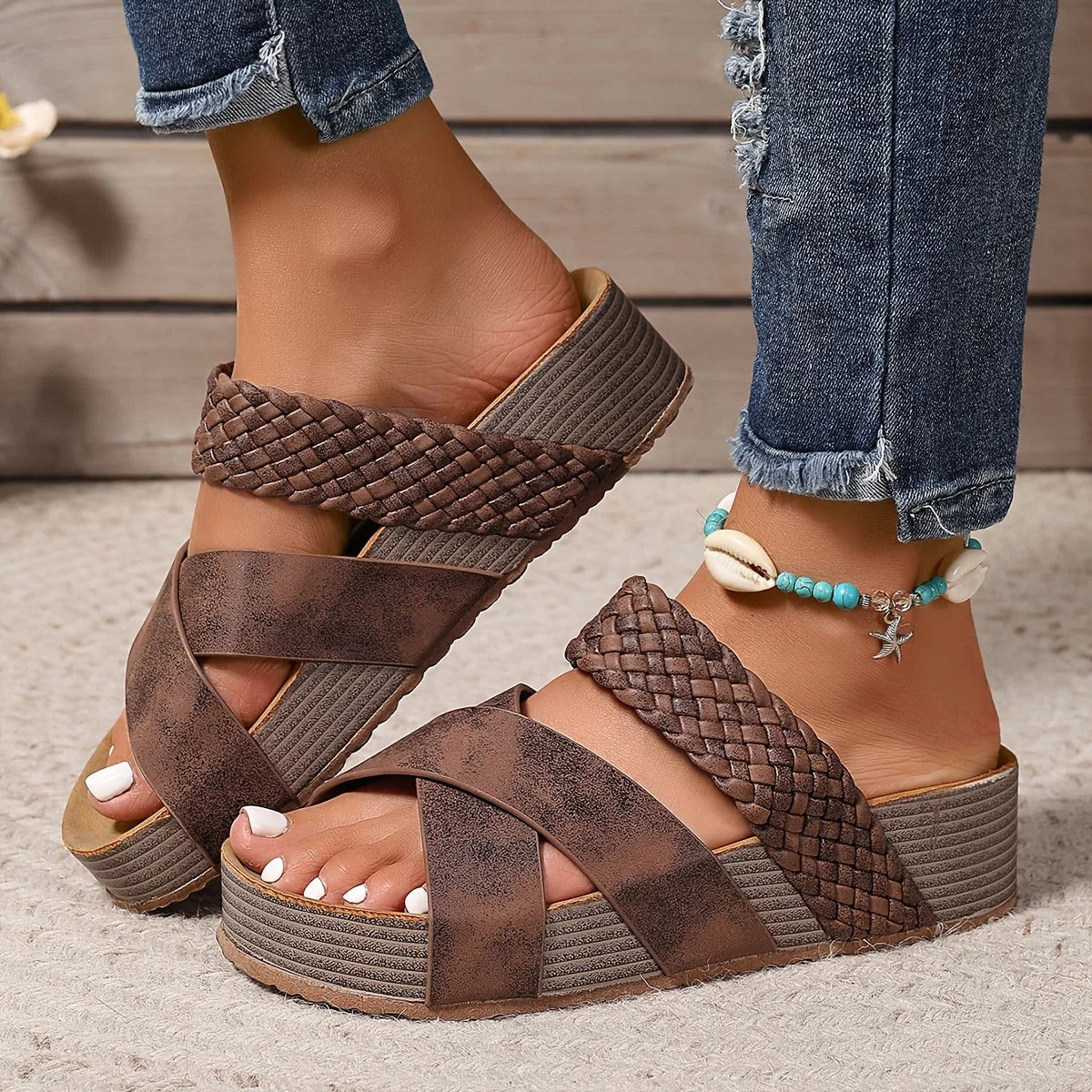 Martine™ | Sandalias ortopédicas de piel fabricadas con materiales de alta calidad