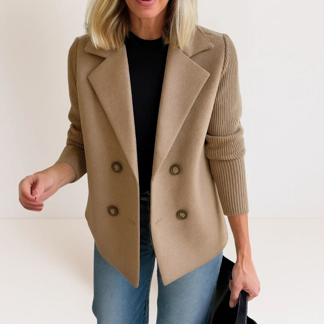Martine™ | Chaqueta elegante con mangas de punto