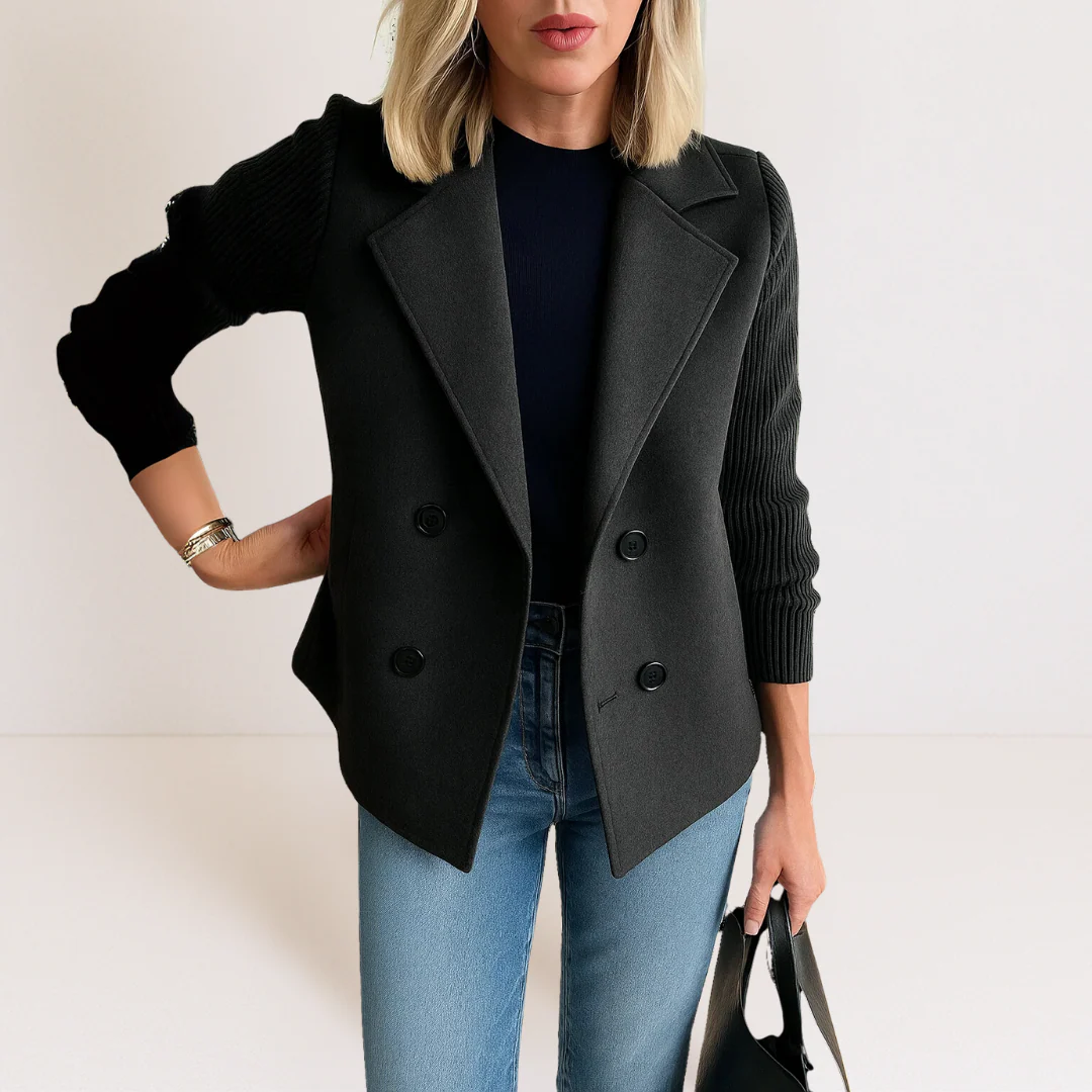 Martine™ | Chaqueta elegante con mangas de punto