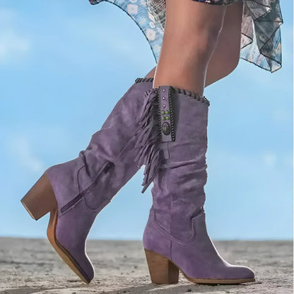 Mara™ - Botas vaqueras de piel auténtica