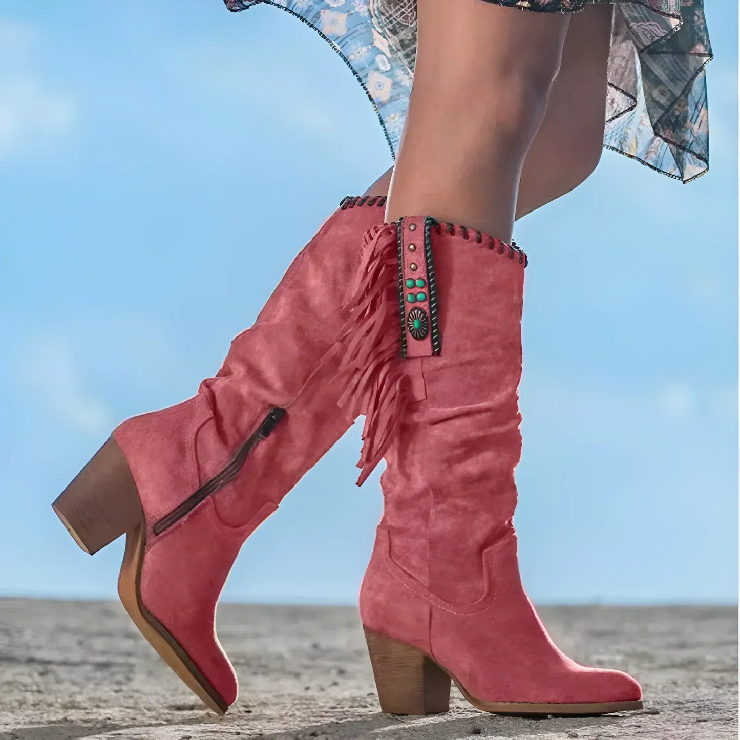 Mara™ - Botas vaqueras de piel auténtica
