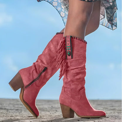Mara™ - Botas vaqueras de piel auténtica