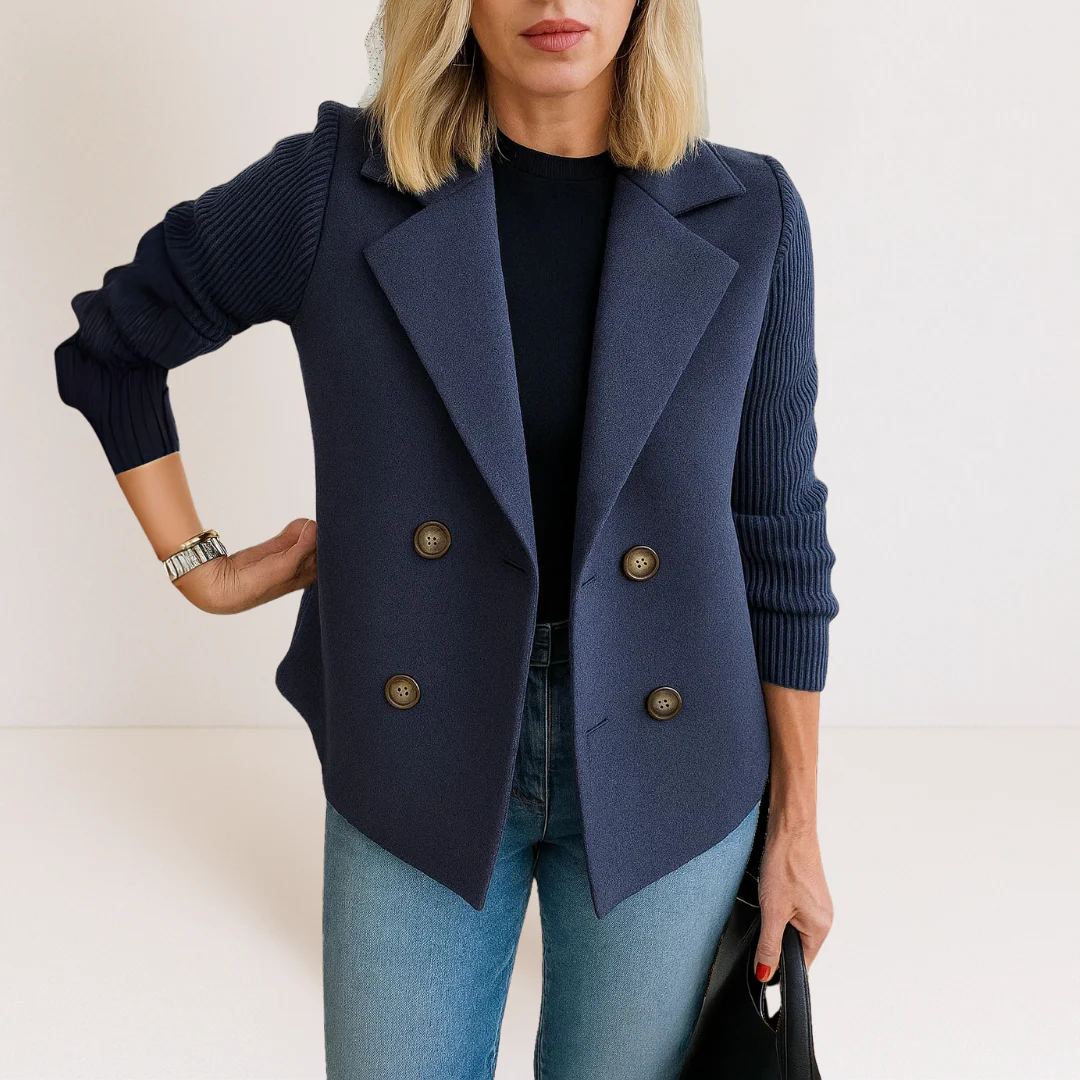Martine™ | Chaqueta elegante con mangas de punto