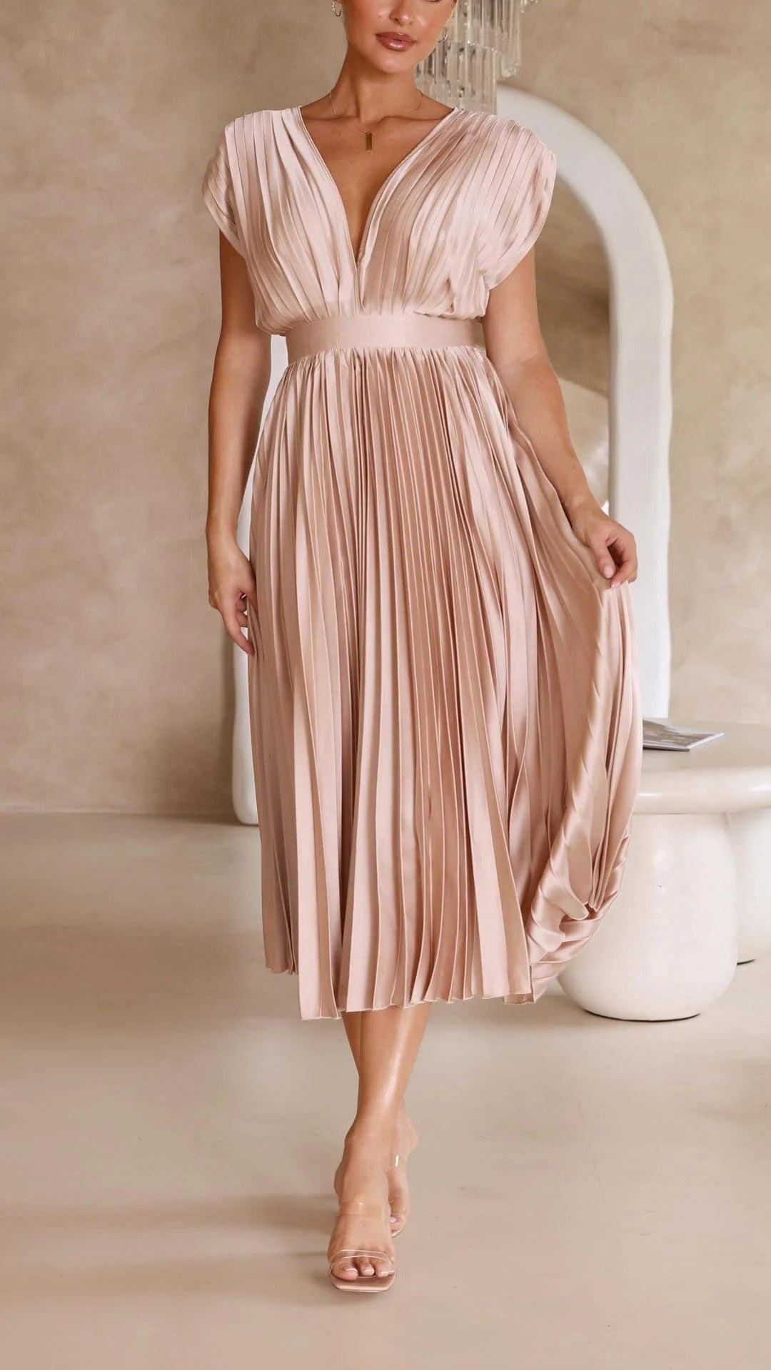 María | Elegante vestido plisado