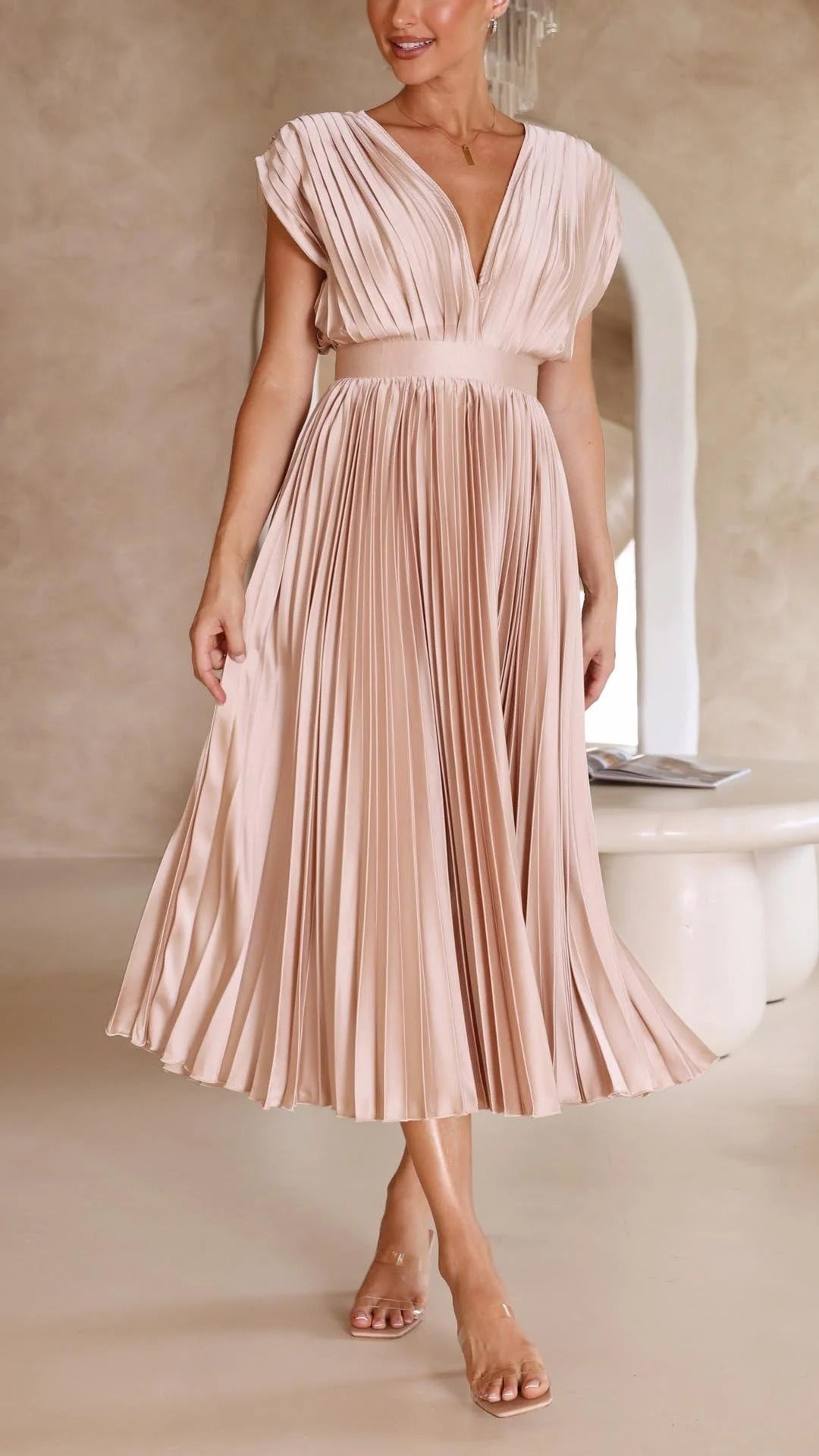 María | Elegante vestido plisado