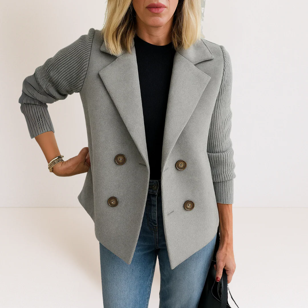 Martine™ | Chaqueta elegante con mangas de punto
