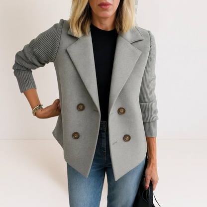 Martine™ | Chaqueta elegante con mangas de punto
