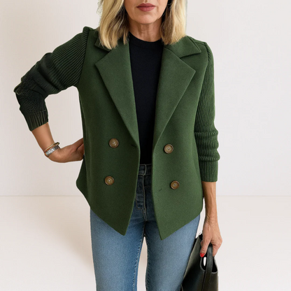 Martine™ | Chaqueta elegante con mangas de punto
